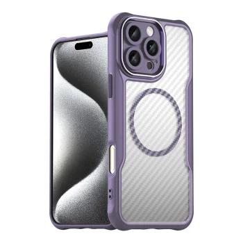 Leading Series MagSafe silikona vāciņš iPhone 16 Pro Max, violets