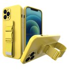 Rope Case for Samsung Galaxy A32 4G, Protective Gel Cover with Lanyard, Yellow