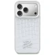 Karl Lagerfeld Croco KL Script Logo MagSafe vāciņš ar MagSafe iPhone 17 Pro tālrunim – sudraba krāsā | Phone...