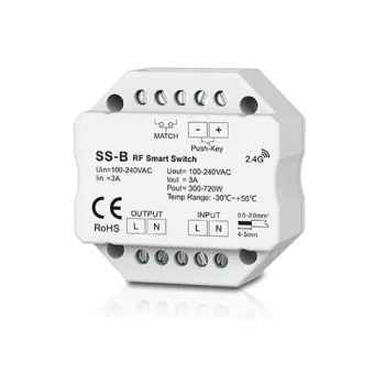 Умный RF Выключатель SS-B 100-240V 3A Push-Key Контроллер