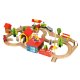 Wooden Train Track Set with City 69 Pieces