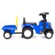 New Holland Ride-on Tractor with Trailer for Kids, Interactive Steering Wheel, Blue