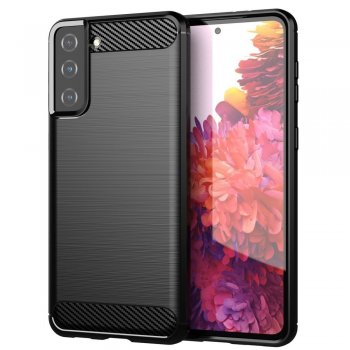 Samsung Galaxy S21+ Plus (SM-G996B) Carbon Flexible Cover TPU Case, Black | Telefona Maciņš Vāciņš Apvalks Bampers