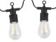Garden string lights with 10 LED bulbs, warm white, IP44, 10m