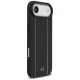 Кожаный чехол Mercedes Star Pattern Stripes MagSafe для iPhone Air Черный