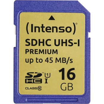 Карта памяти SDHC Intenso 16 ГБ Class 10 UHS-I Premium