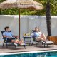 Multigarden ZRL020 Folding Garden and Beach Lounger, Grey