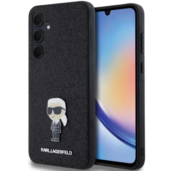 Чехол Karl Lagerfeld для Samsung Galaxy A35 Fixed Glitter Ikonik, черный