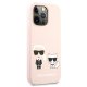 Чехол Karl Lagerfeld для iPhone 13 / 13 Pro Silicone Karl & Choupette, светло-розовый