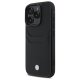 BMW iPhone 16 Pro Max ādas vāciņš Sign Leather Cardslot, melns