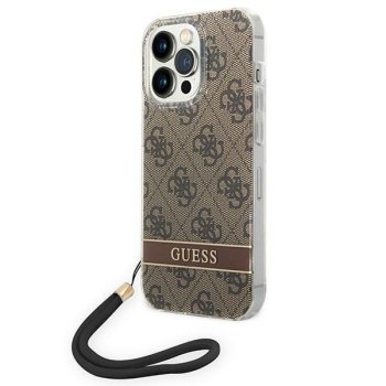 Guess Print 4G Cord vāciņš iPhone 14 Pro Max - Brūns