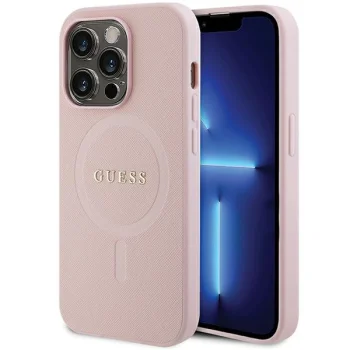 Guess iPhone 13 / 13 Pro Case Saffiano MagSafe, Pink