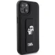 Чехол Karl Lagerfeld для iPhone 15 Plus / 14 Plus Gripstand Saffiano, черный