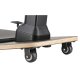 Maclean MC-872 ergonomisks biroja krēsls ar pretnoguruma paklājiņu, melns