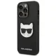 Чехол Karl Lagerfeld Saffiano Choupette Head Patch для iPhone 14 Pro Max Черный