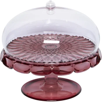Блюдо для торта с крышкой Guzzini VANITY 30 см, сиреневое