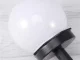 4x Solar Garden Lights, White Spheres, 10 cm