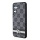 Чехол DKNY для Samsung Galaxy S24 Leather Checkered Mono Pattern, черный