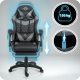 Sofotel Draknor II Ergonomic Gaming Chair with Footrest, Black and Grey