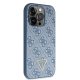 Guess iPhone 15 Pro Case Crossbody 4G Metal Logo, Blue