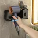 Настенный держатель для фена с отделениями, черный