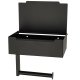 Toilet Paper Holder with Shelf and Tissue Storage, Black