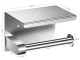 Toilet Paper Holder with Phone Shelf Stainless Steel