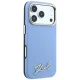 Чехол Karl Lagerfeld Saffiano Small Script MagSafe для iPhone 17/18 Pro Max, голубой