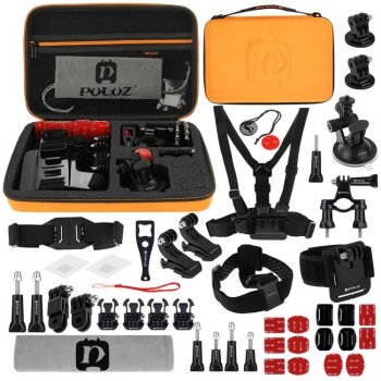 Puluz 45 in 1 Accessories Ultimate Combo Kits for sports cameras PKT28