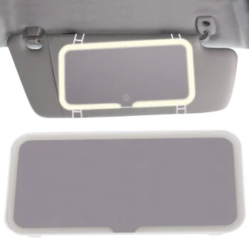 Auto salokāms kosmētiskais kosmētikas spogulis ar LED gaismu saulessargam | Car Folding Cosmetic Makeup Mirror with...