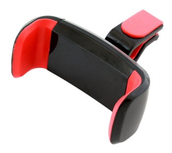 Car phone mount for air vent, black/red