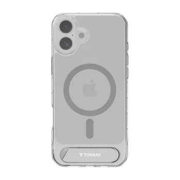 Чехол Torras Pstand для iPhone 16 Plus, прозрачный