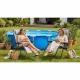 Sofotel Chillwell Folding Garden Lounger with Cushion, Set of 2, Grey