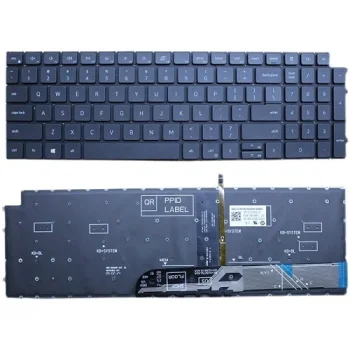 Dell Vostro 15 3510 / 3515 / 3520 / 3525 tastatūra ar apgaismojumu, melna