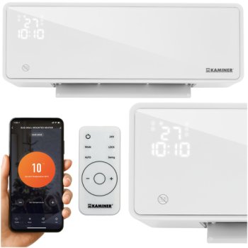 Тепловая завеса Kaminer Zelvion 26398 с WiFi, 2000 Вт, белая