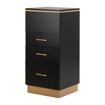 Gabbiano 2027BG Hairdressing Trolley, Black/Gold