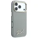 Karl Lagerfeld Saffiano Script Metal Logo MagSafe vāciņš iPhone 17/18 Pro Max, bēšs