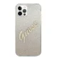 Чехол Guess для iPhone 12 Pro Max Glitter Gradient Script, золотой