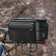 Salokāma velosoma uz bagāžnieka Rockbros A30 ROAD TO SKY 15-30L, melna