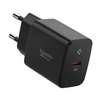 Сетевое зарядное устройство Spigen Essential EE201EU USB-C 20W – черное