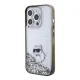 Karl Lagerfeld iPhone 15 Pro Max vāciņš Liquid Glitter Choupette, caurspīdīgs