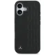 Чехол Mercedes для iPhone 17 Leather Laurel Leaves MagSafe, черный