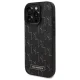 Karl Lagerfeld iPhone 16 Pro Max vāciņš Leather Monogram Metal Logo MagSafe, melns