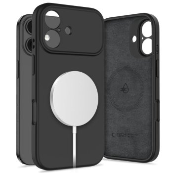 Tech-Protect Silicone MagSafe Case for iPhone 17 Black