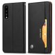 Huawei P20 Pro 2018 (CLT-L09, L29) PU Leather Wallet Case Cover, Black