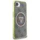 Guess IML Metal Glitter 4G Circle Triangle MagSafe vāciņš iPhone 16e, brūns