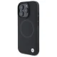 Чехол BMW для iPhone 16 Pro Max Sign Leather Half Textured MagSafe, черный