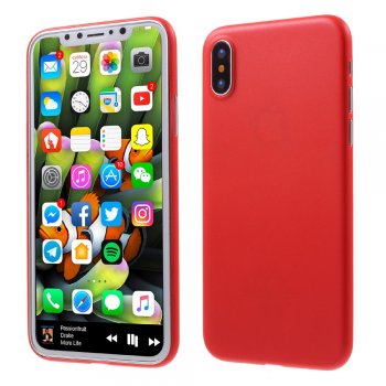 Apple iPhone X / Xs 10 5.8" Ultra Thin Hard Case Cover, Red | Vāciņš Maciņš Apvalks