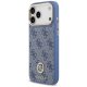 Guess 4G Strass Logo ar lielu siksnu un metāla pogām MagSafe vāciņš iPhone 17 Pro Max — zils | Phone Case Cover