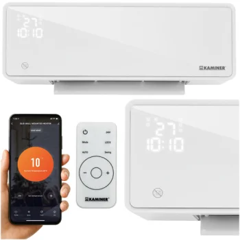 Тепловая завеса Kaminer Zelvion 26398 с WiFi, 2000 Вт, белая